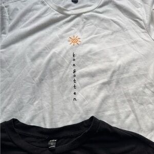 SHEIN White and Black shirts Graphic Tee